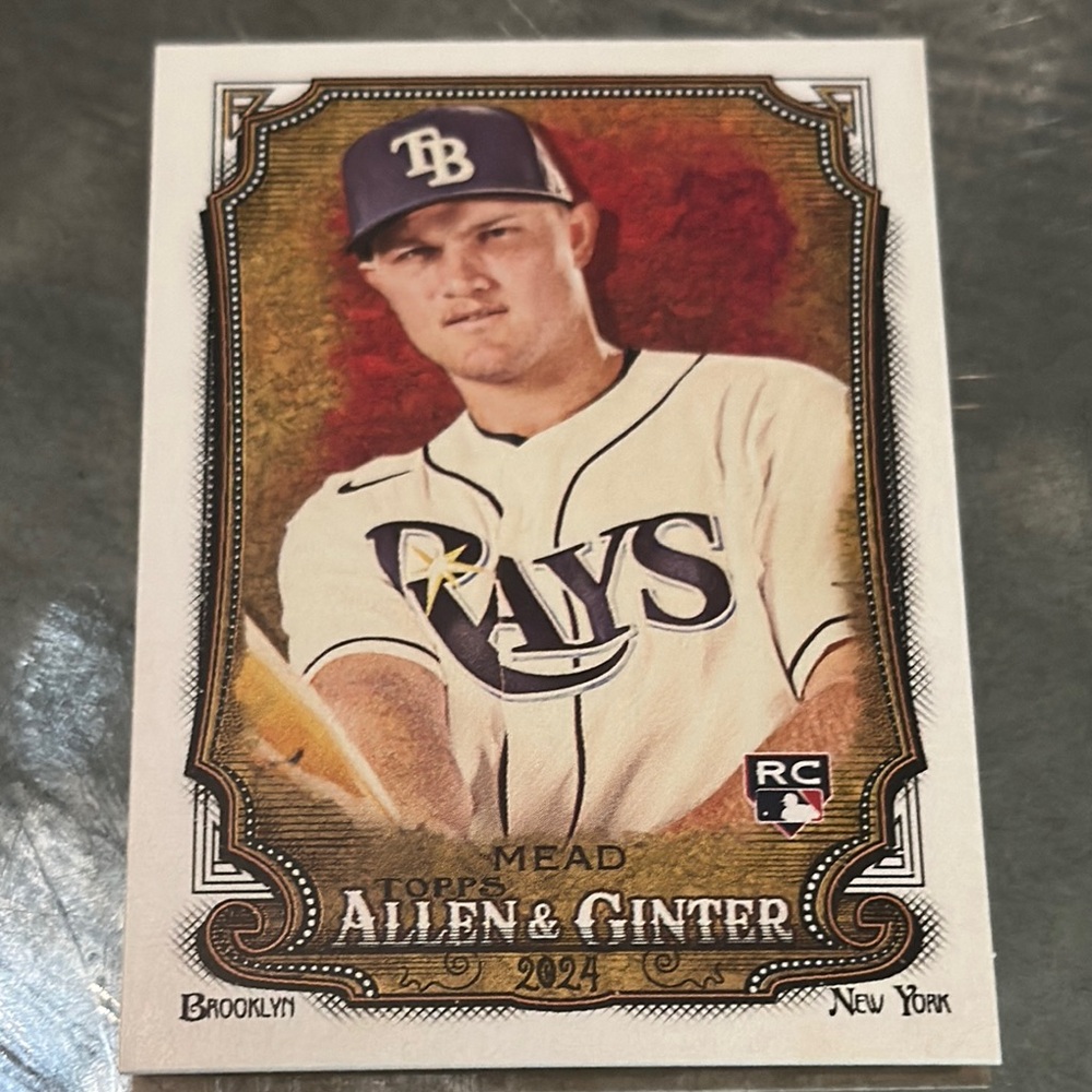 Topps White and Blue Accented Baseball Card
